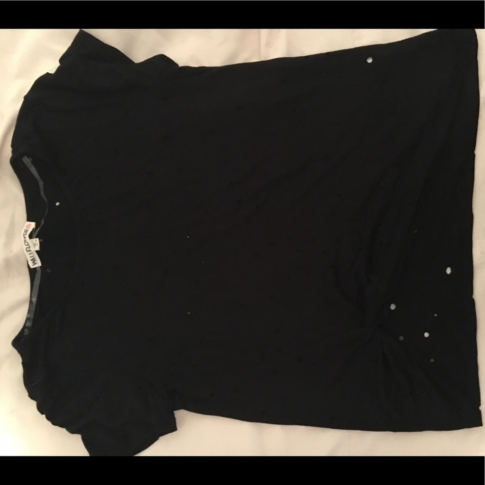 Grunge black shirt with holes (on purpose)